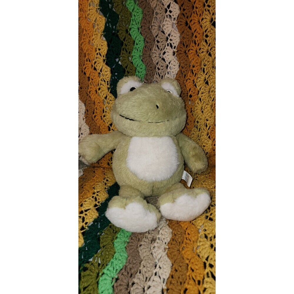 Burton & Burton Frog Green Plush Stuffed Animal 13.5 Spring
